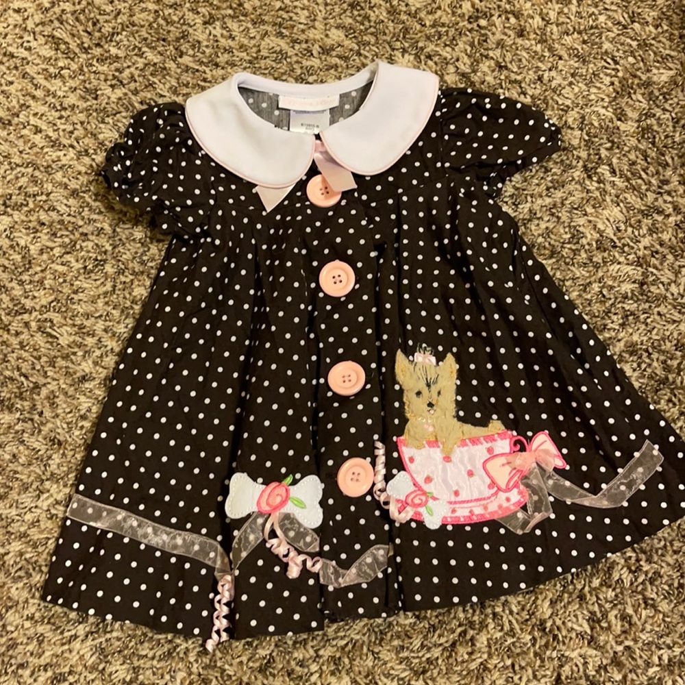 Dark brown doggie teacup dress